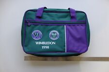 Borsa a tracolla vintage Wimbledon Tennis 1998 piccola viola cinturino singolo regolabile