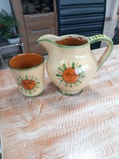 Brocca Con Tazza - Terracotta/ Assisi- VINTAGE