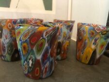 Set 6 tazze bicchieri acqua ACQUA "GOTO" murrisa in VETRO di MURANO raro made 