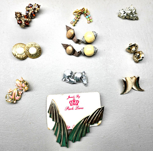 Orecchini vintage strass lotto - orecchini,