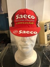 CAPPELLINO CAPPELLO CAP HAT BICI CICLISMO TEAM SAECO CANNONDALE COTONE VINTAGE