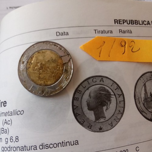 Monetal 500 lire del 1992 - da,