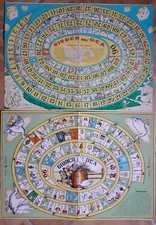 2 cartoncini Gioco dell'oca - Marca Stella  e Giuoco dell'Oca  ( no marca )