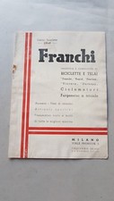 Franchi catalogo biciclette telai 1949 depliant originale brochure