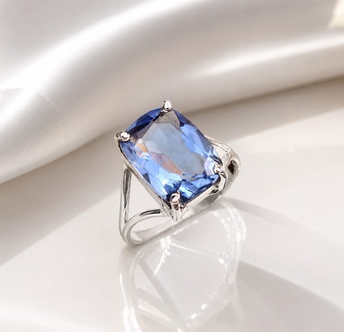 Anello tanzanite rettangolo - anello,
