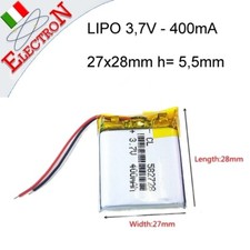 BATTERIA LI-PO 3,7V 400mAh x