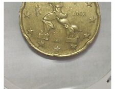 Vendita Shock ERRORE DI CONIO  ITALIA MONETA 20 centesimi 2002  ECCESSO METALLO 