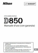 Per Nikon D850 Manuale Istruzioni Italiano Cartaceo Stampato 15x20cm