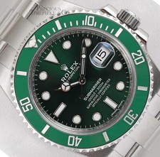 Rolex Submariner 40mm Data 116610LV HULK Acciaio Lunetta Ceramica Verde-Quadrante Verde