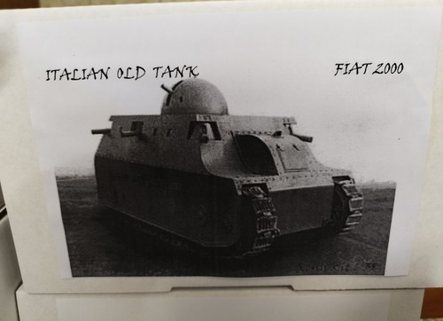 Italian old tank fiat 2000 - old,