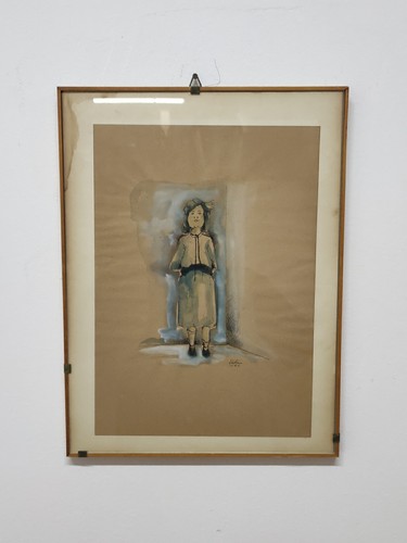 Quadro disegno dipinto donna - dipinto,