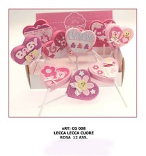  BOMBONIERE porta confetti LECCA LECCA ASSORTITI DECORATI A MANO 12pz