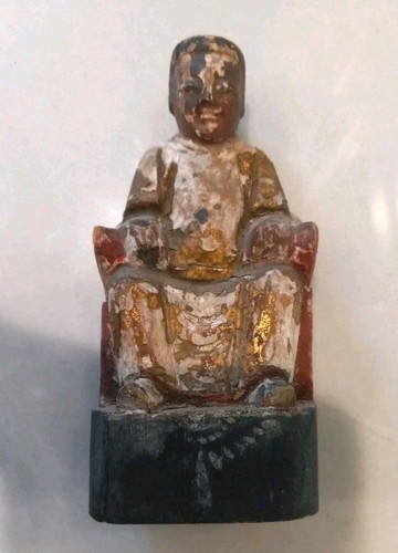 Antica figura cinese policroma
