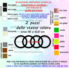 2 adesivi AUDI anelli 16 cm A1
