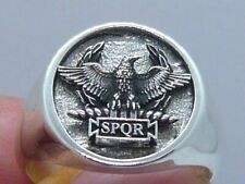 ANELLO SPQR AQUILA ANTICA ROMA STEMMA ARGENTO 925 ANCIENT ROME RING ST. SILVER