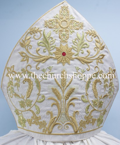 Bishop mitre con ricamo - mitre,
