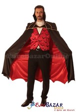 Costume Carnevale Uomo Da Vampiro Dracula Abito Vestito Halloween Travestimento