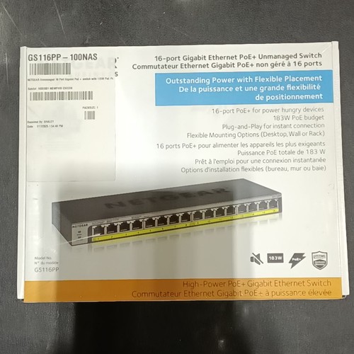Netgear gs116pp porte - netgear,