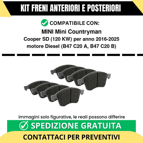 Pastiglie freno ant post - +,