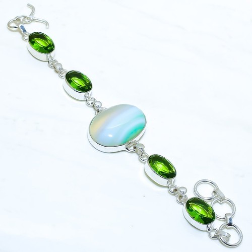 Bracciale argento con gemma - argento,