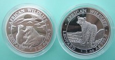 1 oz argento Somalia leopardo