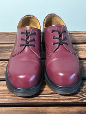Scarpe Dr Martens The Original 1925 rosso ciliegia punta acciaio 3 occhielli taglia UK 5 (10)