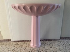 Lavabo sanitari bagno vintage originale anni '60 usato, rosa come da foto