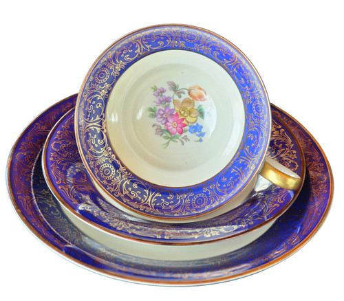 Set trio tazze tè vintage - trio,