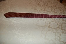 Giorgio Mariani, Cravatta uomo, Piccoli rombi, Amaranto Bianco, Seta pura,Usata