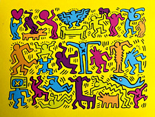 Keith Haring Litografia da un dipinto COA firmata a penna numerata a matita @
