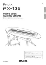 Manuale utente e istruzioni per tastiera pianoforte digitale Casio Privia -Modello PX-135