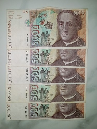 Lotto banconota 5000 - -,