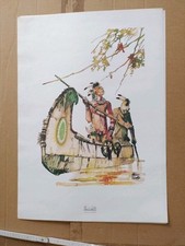 HUGO PRATT - POSTER CORTO MALTESE  Indians. 69 X 48,5