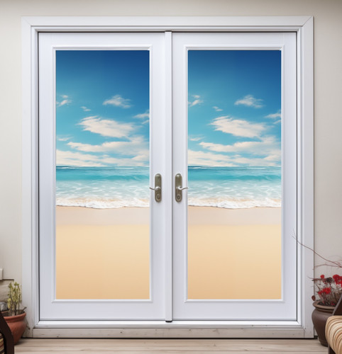 Decalcomania porta spiaggia - porta,