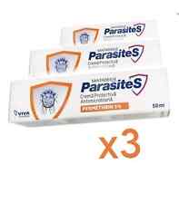 Parasites 3pz Crema Protettiva Antimicrobica Con Permetrina 5% Santaderm 50ml X3