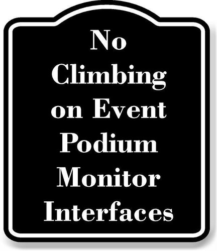 Climbing event podio - no, on