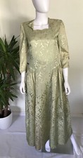 Vintage 30s 40s Green Damask