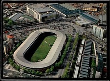 Cartolina Milano Velodromo Vigorelli e ingresso alla fiera Campionaria