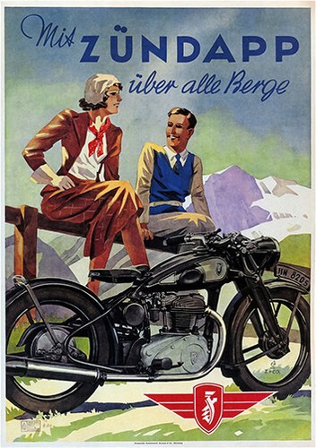 Zundapp moto poster - moto,