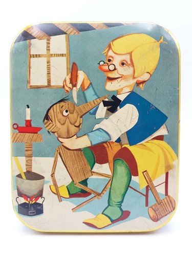 Scatola latta pinocchio motta - latta,