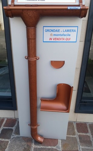 Canale gronda metallo - canale, di