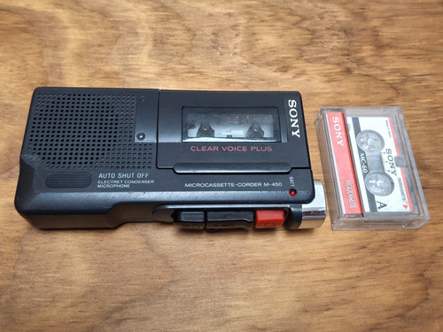 Sony microcassette corder - sony, microcassette-corder