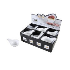 SET 18 PEZZI PIATTO PER ANTIPASTI IN PORCELLANA 12X8X6CM APERITIVO SNACK 151698