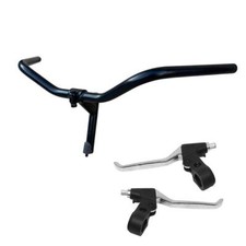 Manubrio bici acciaio nero - manubrio,