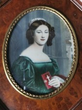 Antico dipinto olio miniatura