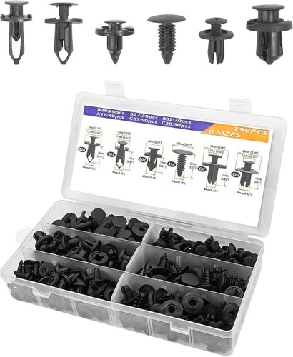 190pcs rivetti plastica - 190pcs, per