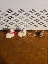 3 Ornamenti e portachiavi Maltese e Yorkshire Terrier