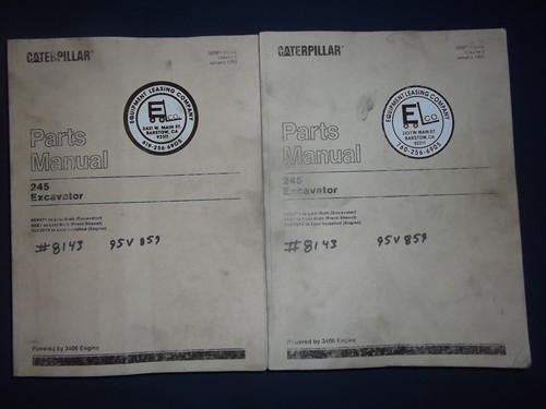Manuale parti escavatore cat - manuale,