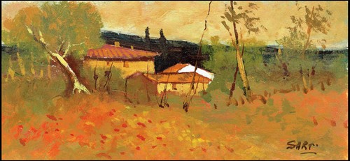 Dipinto olio paesaggio - dipinto,