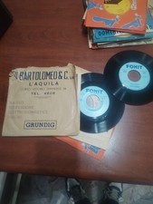Grammofono primi 900 Columbia n°202 e 25 dischi musica Italiana anni 50/60
